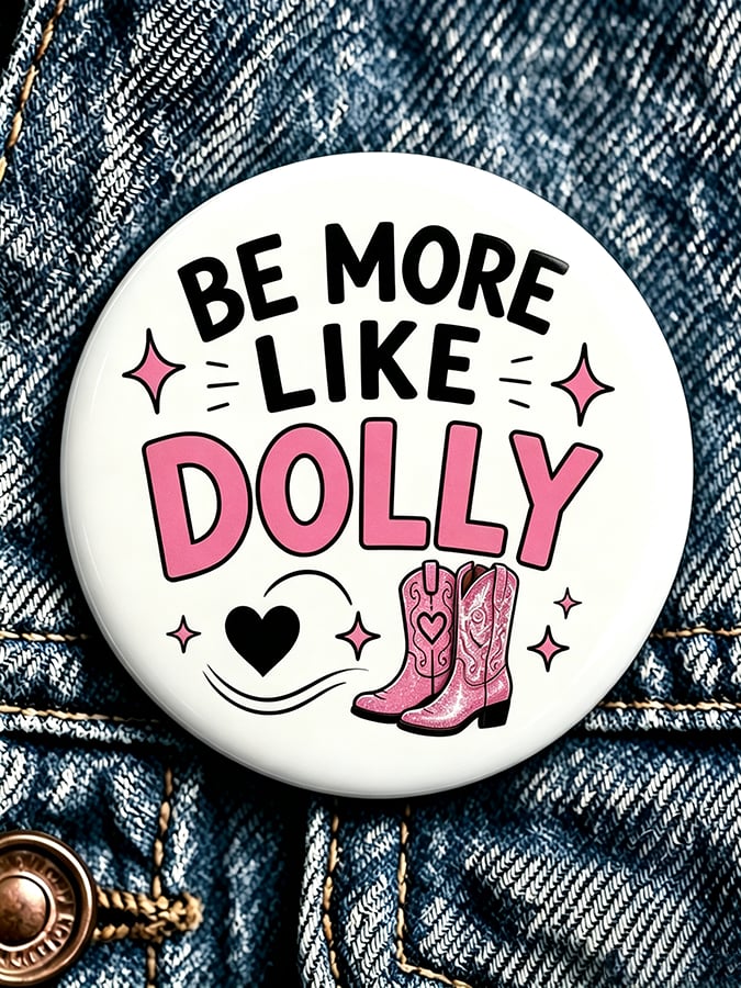 Forever Our Queen of Country Print Button