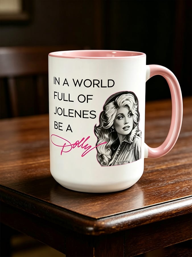 Retro Country Music Legend Tribute In A World Full Of Jolenes Be A Dolly Print Mug