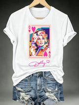 Women's Queen of Hearts Shirt Country Music Graphic Print T-Shirt