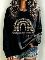 Women's Wildflowers Don'T Care Where They Grow — Dolly Parton  Print T-Shirt