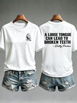Women's  Vintage Signature Graphic Memorial Print T-Shirt