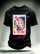 Men's Queen of Hearts Shirt Country Music Graphic Print T-Shirt