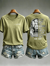 Women's  Vintage Signature Graphic Memorial Print T-Shirt