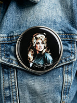 Unisex Retro Rip Dolly Parton Pin-Back Button