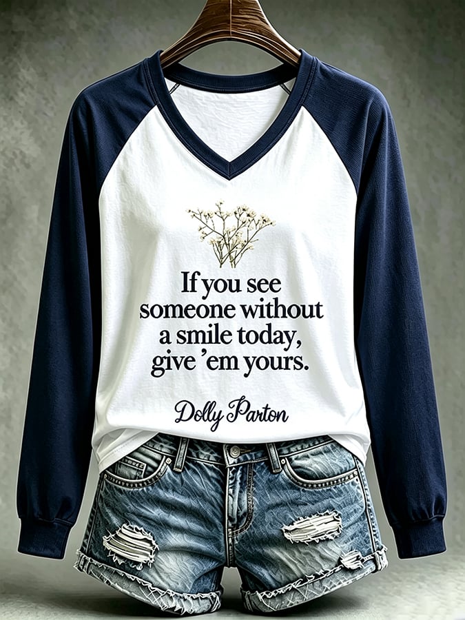 Women'S Country Cowgirl Dolly Commemorative  The Way I See It, If You Want The Rainbow, You Gotta Put Up With The Rain Print T-Shirt