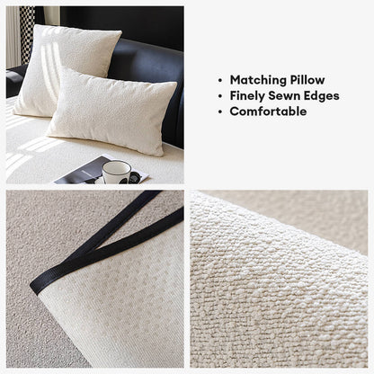 Waterproof Teddy Fleece Non-Slip Straight Couch Cover