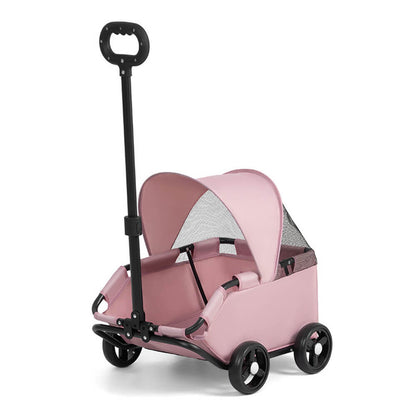 Lightweight Compact Foldable Small Dogs Pet Stroller with Sunshade Canopy