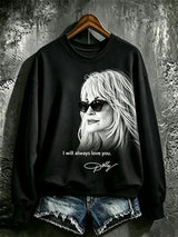 Women's Casual Printed Long-Sleeve Sweatshirt