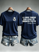 Women's  Vintage Signature Graphic Memorial Print T-Shirt