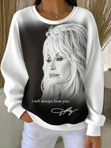 Women's Casual Print Long Sleeve Knit Top