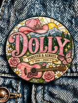 Forever Our Queen of Country Print Button