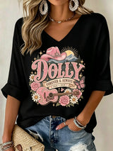 Women's Dolly Parton Memorial  Print T-shirt