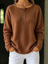 Casual Cozy Henley Sweater