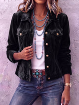 Boho Vintage-inspired Velvet Jacket