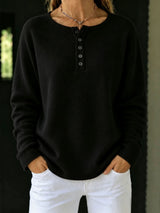 Casual Cozy Henley Sweater