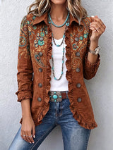 Bohemian Paisley Ruffle Jacket